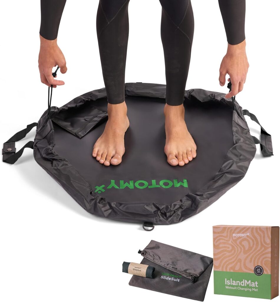 The IslandMat: your wetsuit changes out of the back of the car just got way cleaner.